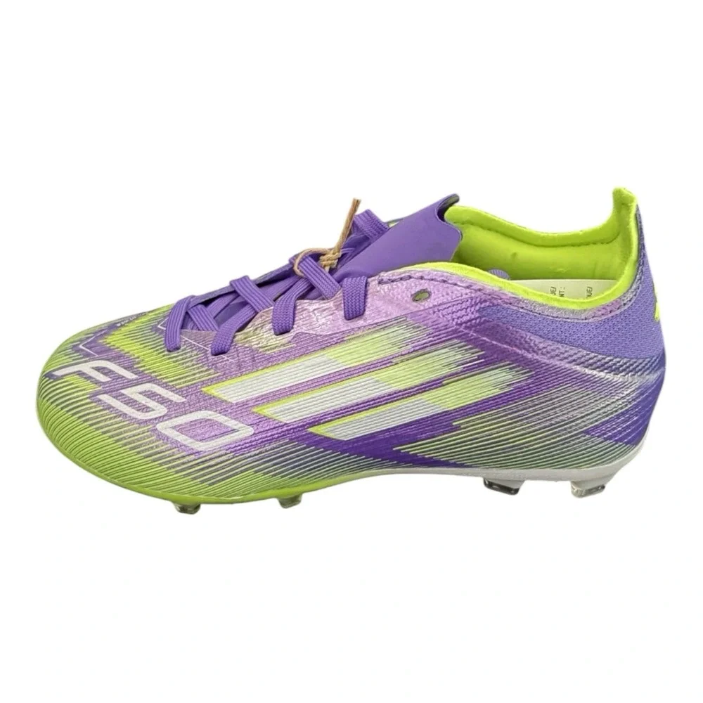 Adidas F50 Elite FG Purple Rush Cloud White Lucid Lemon GS Sz 12K New JH7714